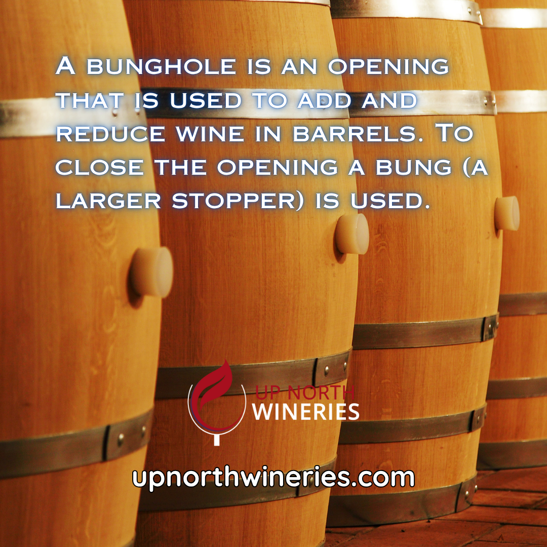 Learn about the bunghole in wine barrels and its critical role in filling, tasting, and preserving wine during aging.