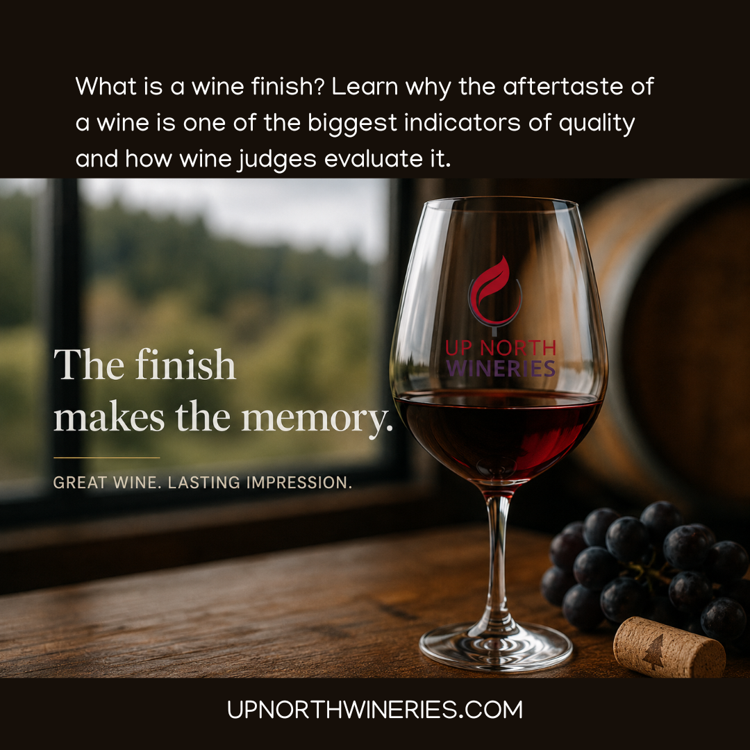 What is a wine finish? Learn why the aftertaste of a wine is one of the biggest indicators of quality and how wine judges evaluate it.